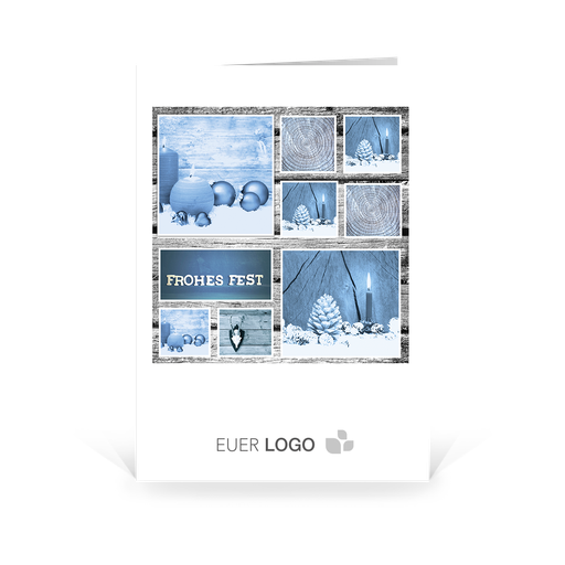 [WP2443] Karte: Komposition - Blau (Wir gestalten gratis für Dich)