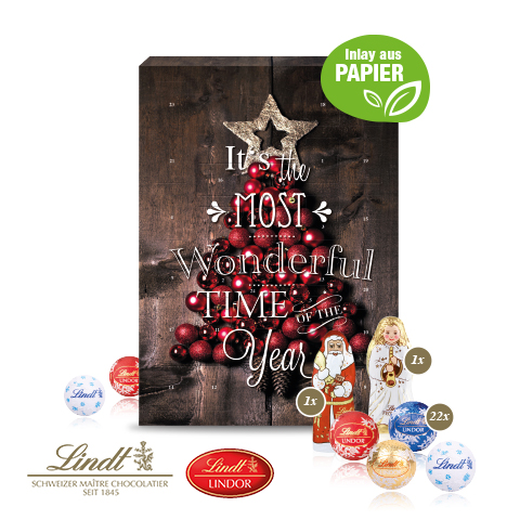 Wand-Adventskalender Lindt Weihnachtsmann „Gourmet Edition"