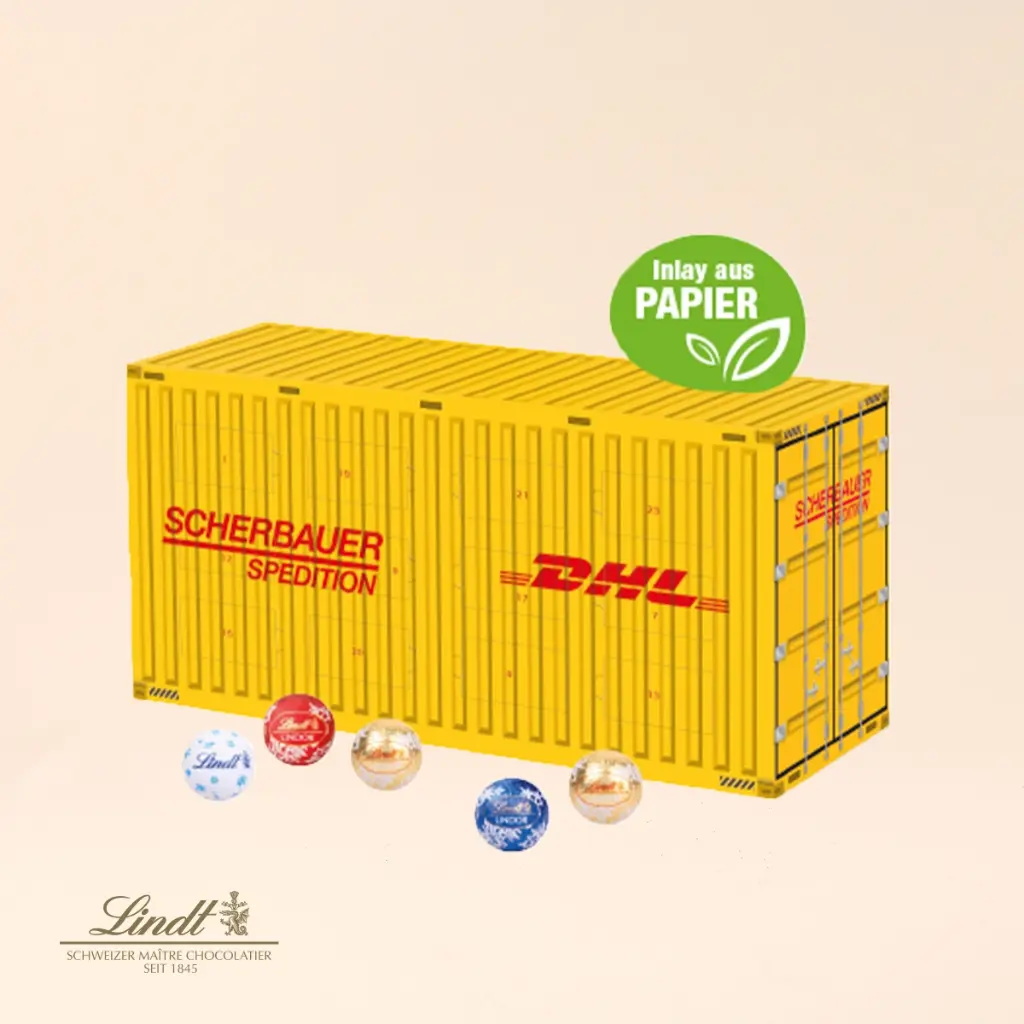 3D Adventskalender Lindt „Container“ Organic
