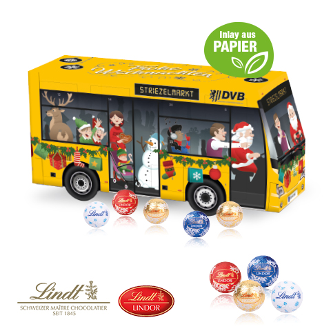 3D Adventskalender Lindt „Bus“ Organic