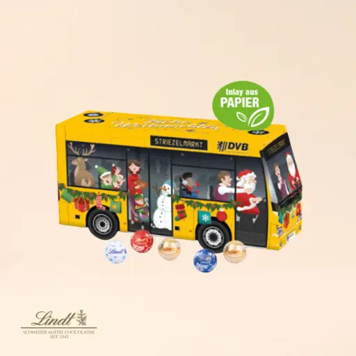 [55356] 3D Adventskalender Lindt „Bus“ Organic