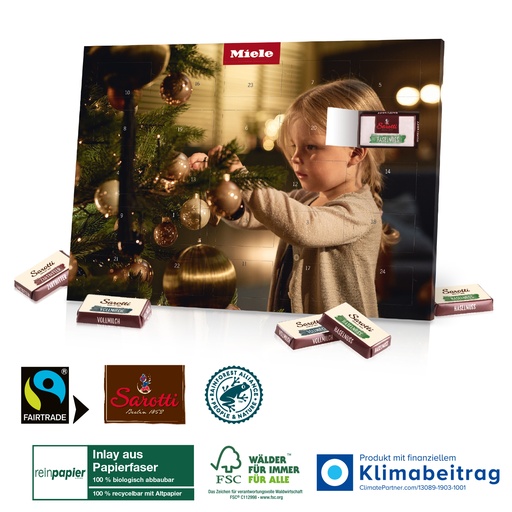 Tisch-Adventskalender mit Fairtrade-Kakao Organic