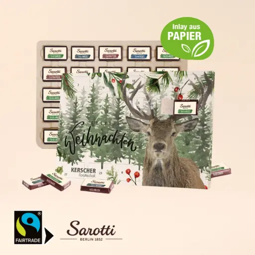 [55395] Tisch-Adventskalender mit Fairtrade-Kakao Organic