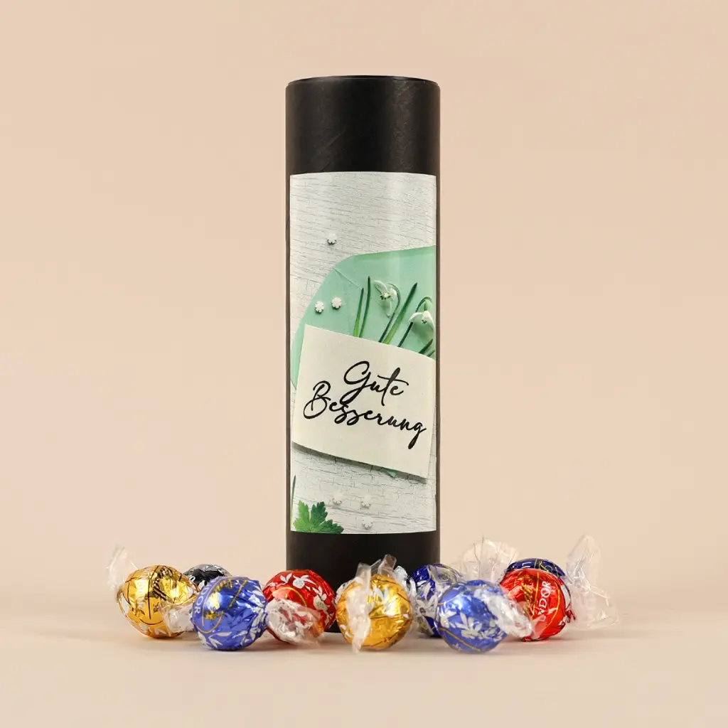 Geschenkhülse "Gute Besserung" - Lindt