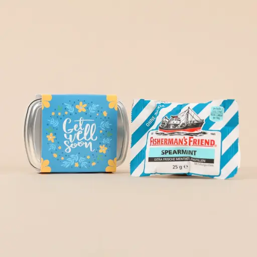 [WP13274] Geschenkdose "Get well soon"- Fisherman´s Friend