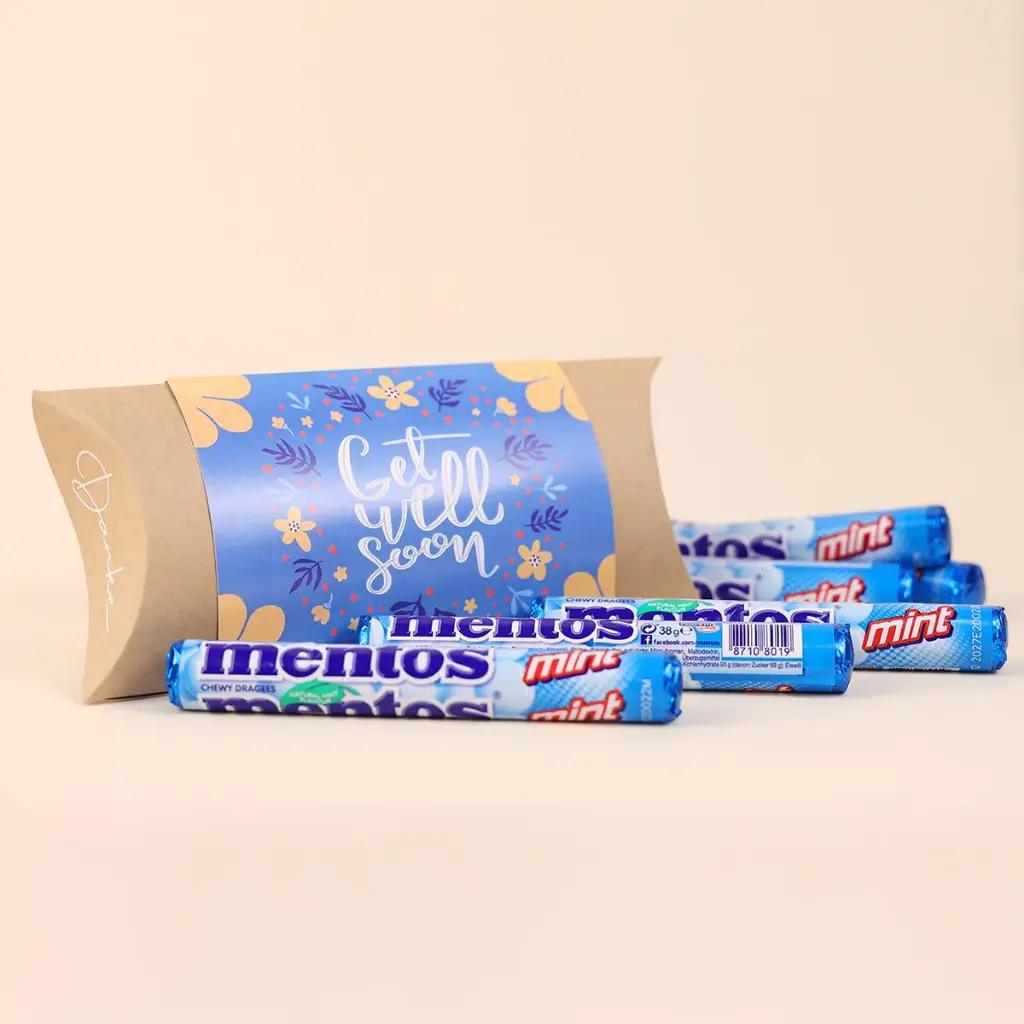 Pillowbox "Get well soon" - Mentos Menthol