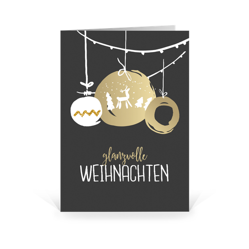 [WP11007] Karte: Ornaments - Kugeln (Wir gestalten gratis für Dich)