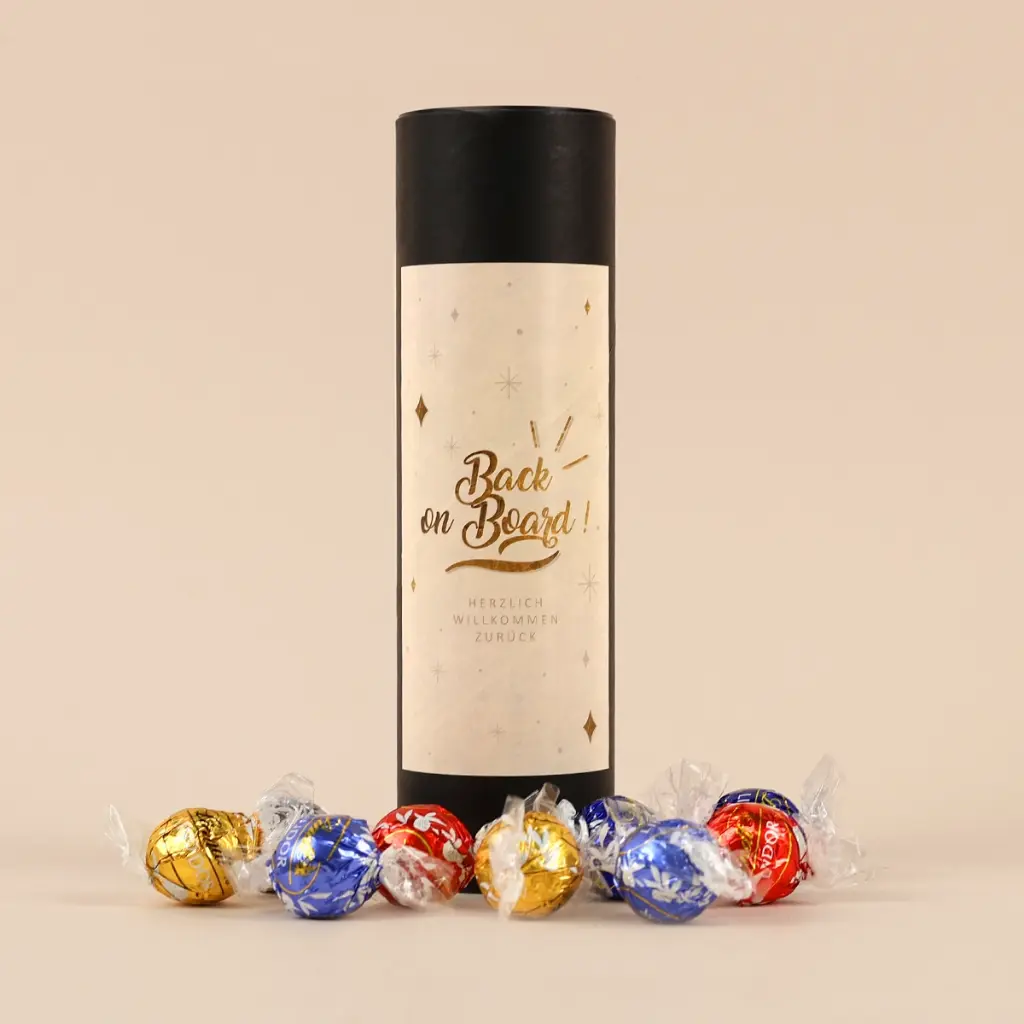 Geschenkhülse "Back on Board" - Lindt