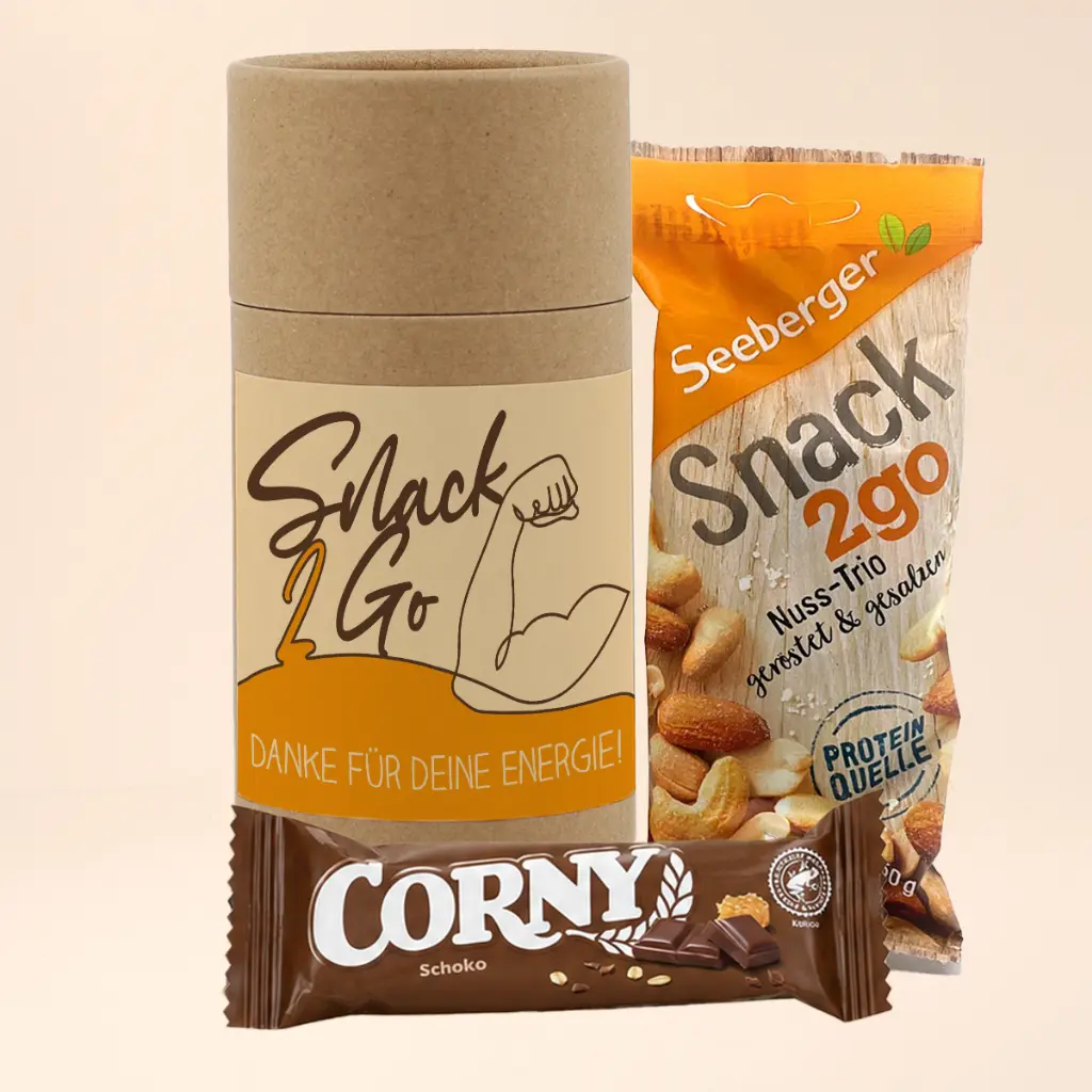 Präsenthülse "Danke für Deine Energie!" - Snack2Go