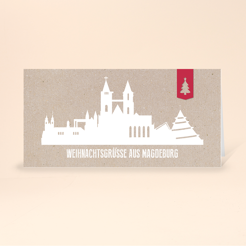 Karte: Skyline modern - Magdeburg