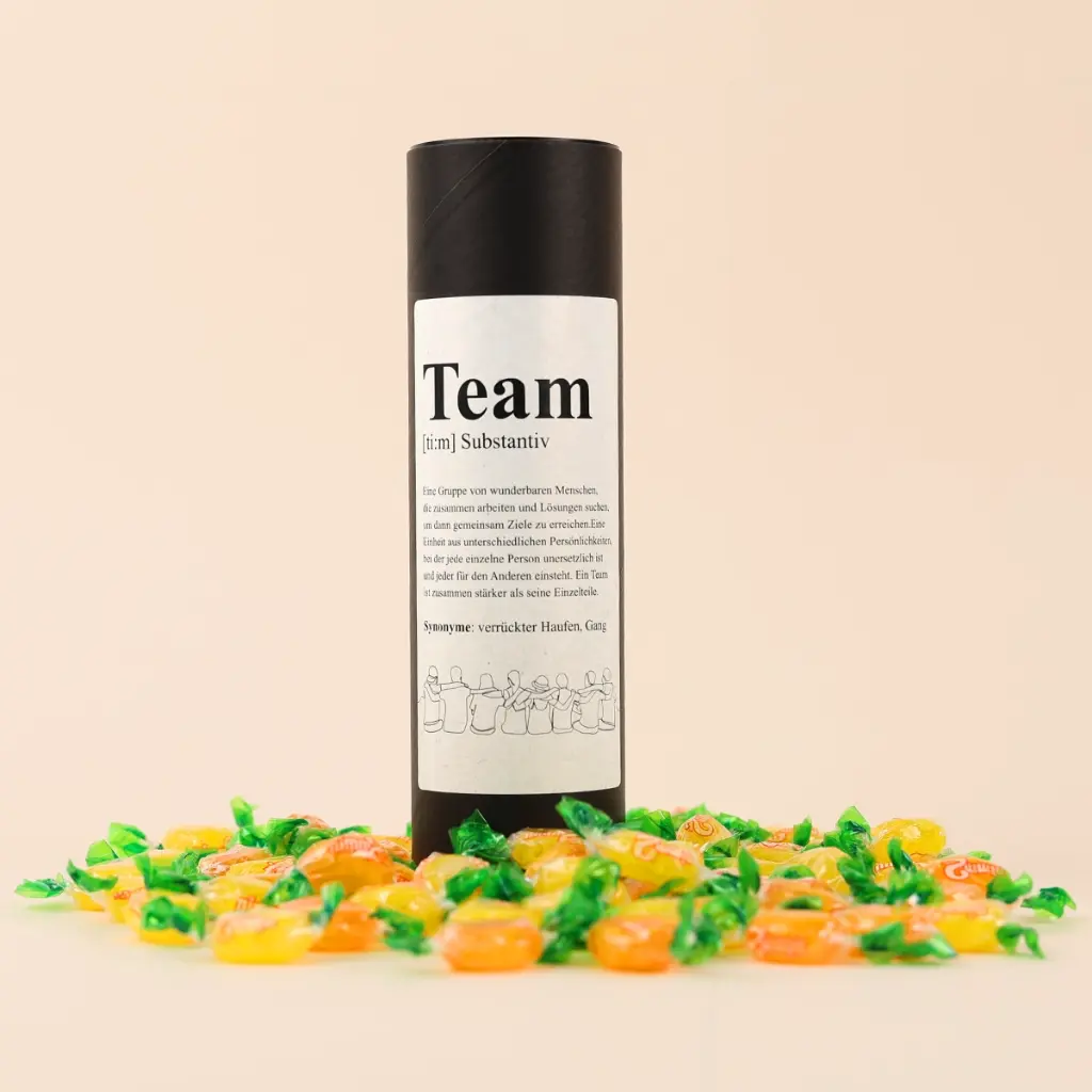 Geschenkhülse "Team" - Nimm2