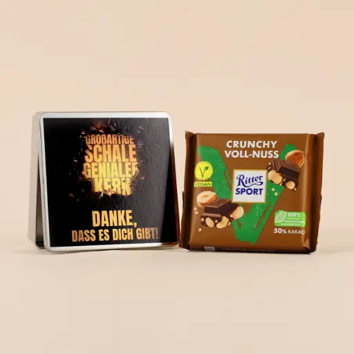 [WP13316] Geschenkdose "Großartige Schale" - Ritter Sport Vegan