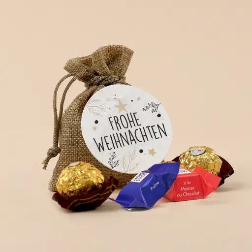 [WP13319] Weihnachtssäckchen - Ritter Sport-Rocher-Mix