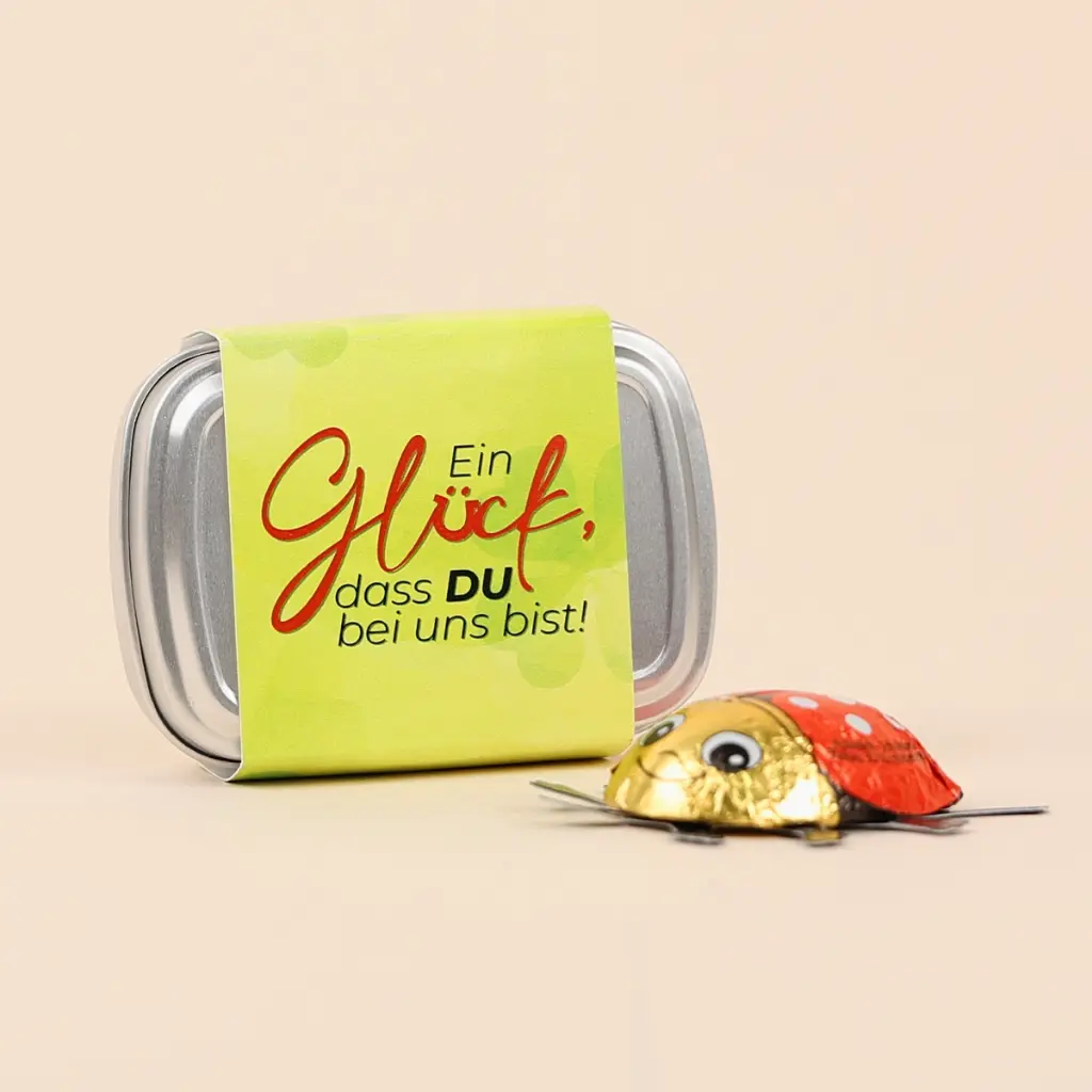 "Glück" - Marienkäfer Geschenkdose