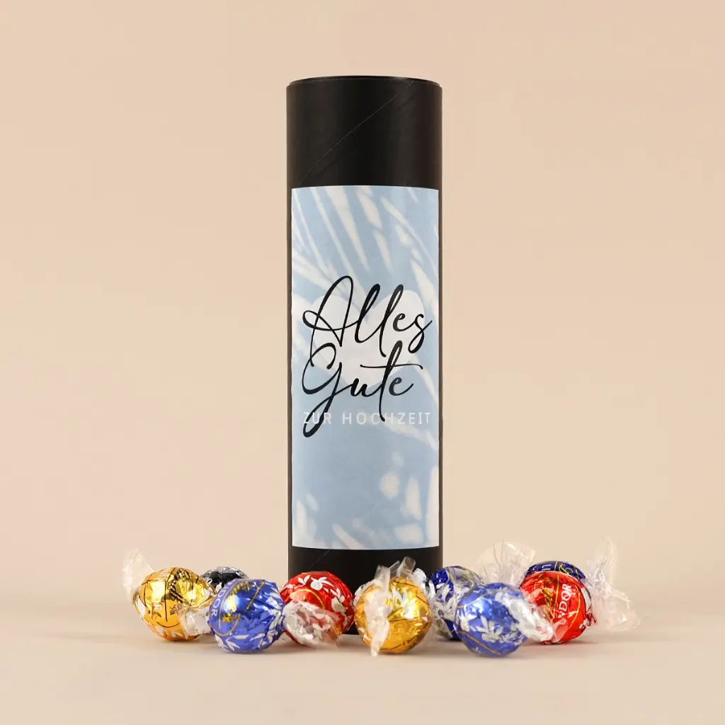 Geschenkhülse Alles Gute zur Hochzeit "Herz" - Lindt