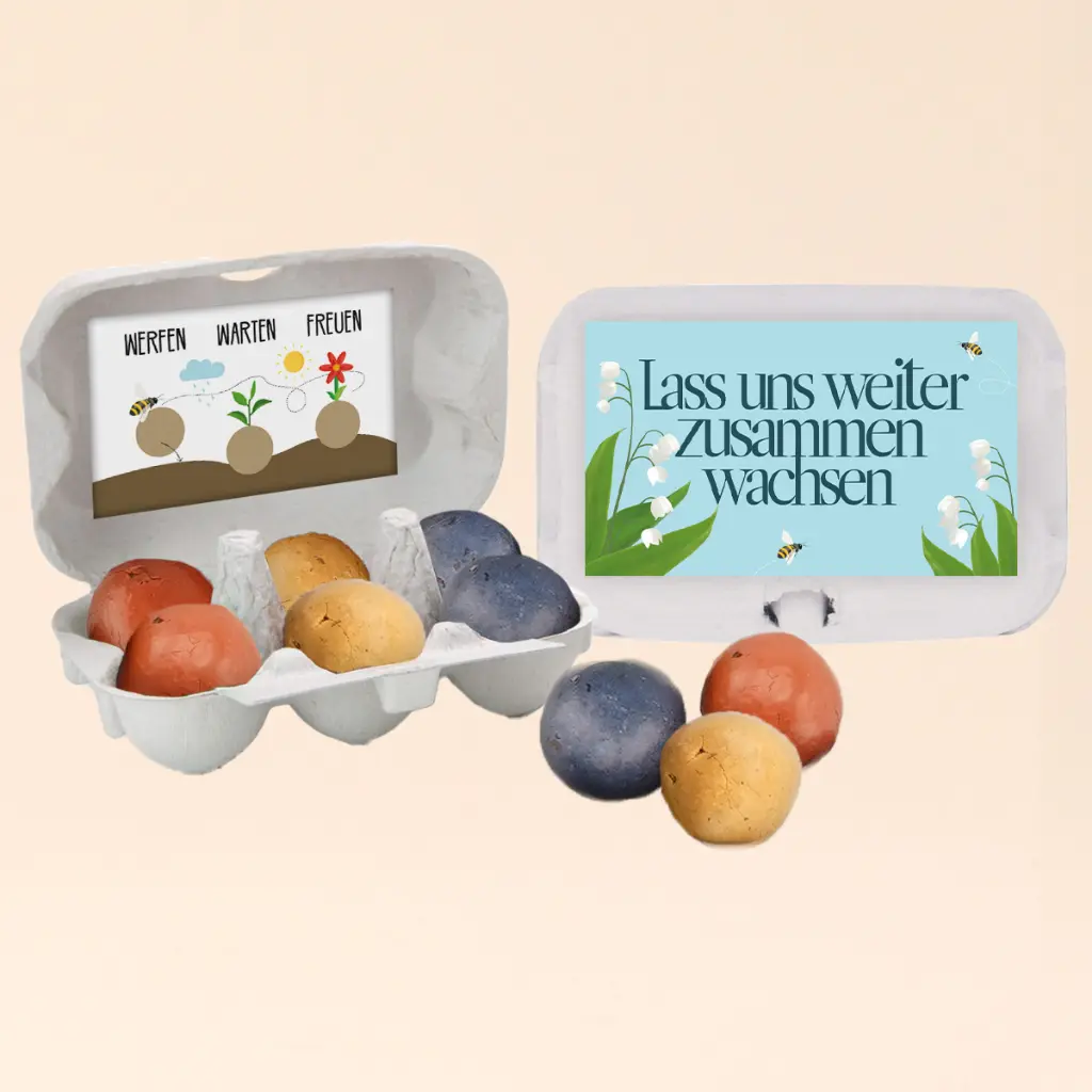 Zusammen wachsen - Saatbomben Sixpack