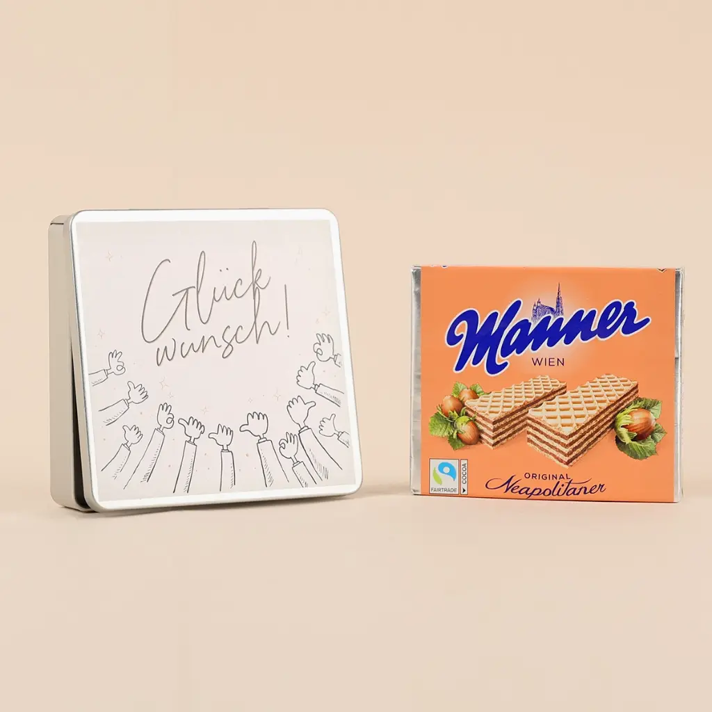 Geschenkdose "Glückwunsch" - Manner