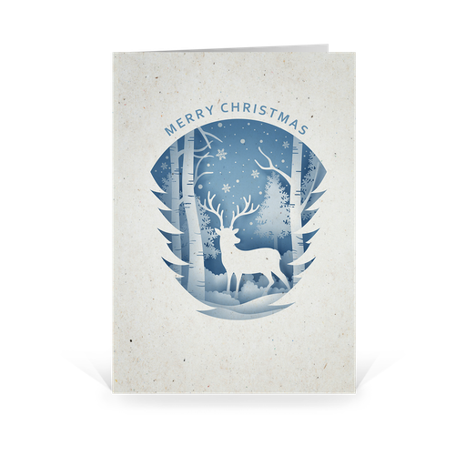 [WP5265] Karte: Hirsch "natur" (Wir gestalten gratis für Dich)