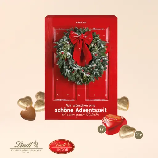 [95317] Wand-Adventskalender Lindt-Herzen