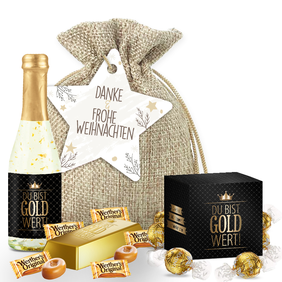Weihnachts-Set "Du bist Gold wert"
