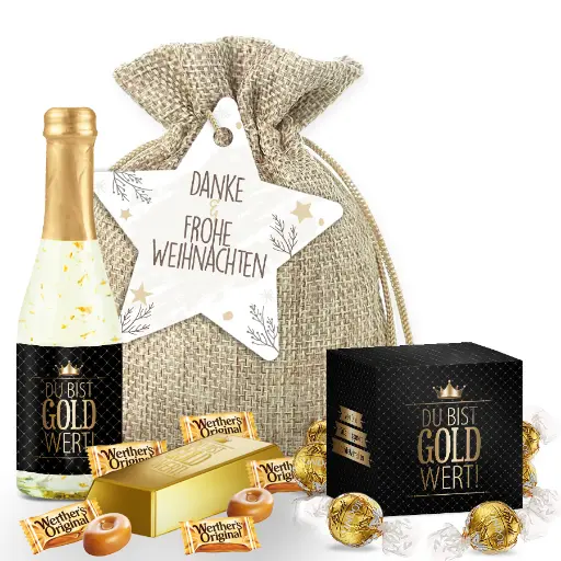 [WP13370] Weihnachts-Set "Du bist Gold wert"