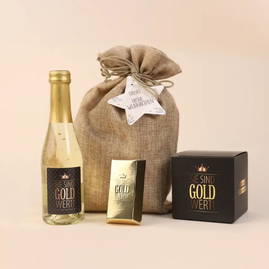 Weihnachts-Set "Sie sind Gold wert"