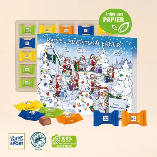 [55410] Nachhaltiger Adventskalender mit RITTER SPORT Schokowürfel