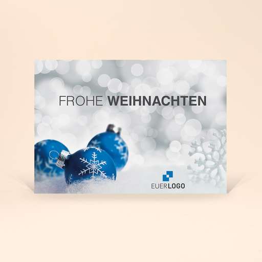 [P2189] Karte: Postkarte Weihnachtskugel 02 (Wir gestalten gratis für Dich)