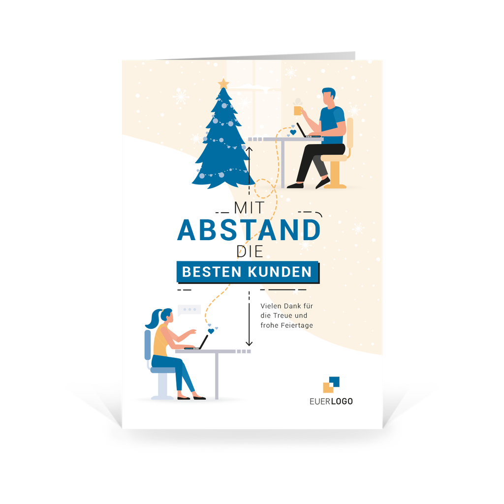 Karte: Mit Abstand – Beste Kunden „Home Office“