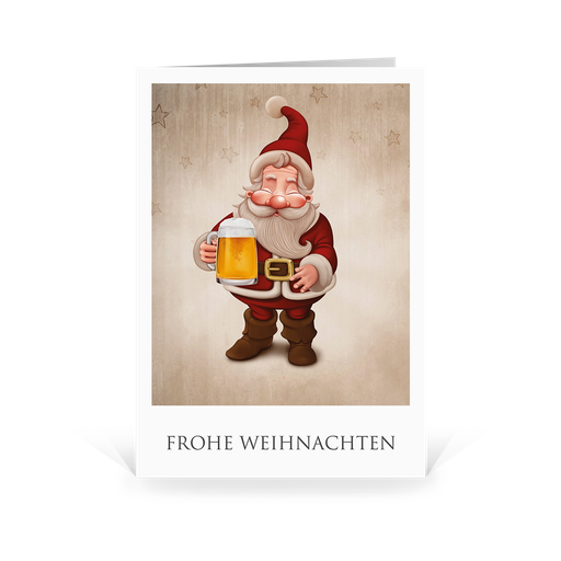 [WP2507] Karte: Santa Active - Bier (Wir gestalten gratis für Dich)