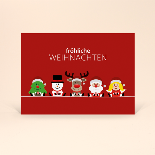 [P2627] Karte: Postkarte Weihnachtsteam - Team (Wir gestalten gratis für Dich)