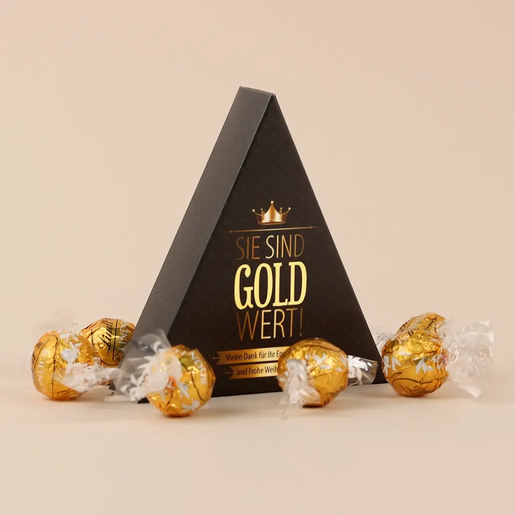 Sie sind Gold wert – Lindt Pyramide - Xmas