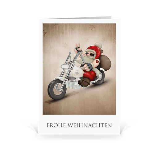 [WP2511] Karte: Santa Active - Biker (Wir gestalten gratis für Dich)