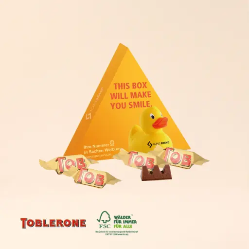 [91085] Präsentbox Dreieck mit TOBLERONE Minis