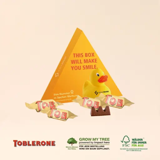 [91085] Präsentbox Dreieck mit TOBLERONE Minis