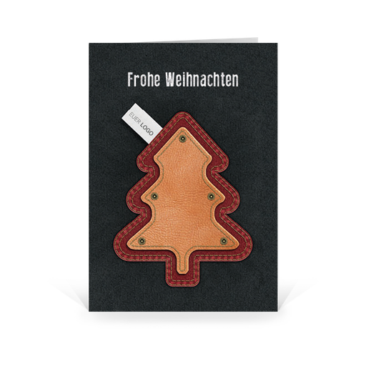 [WP2559] Karte: Christmas Patches - Leder (Wir gestalten gratis für Dich)