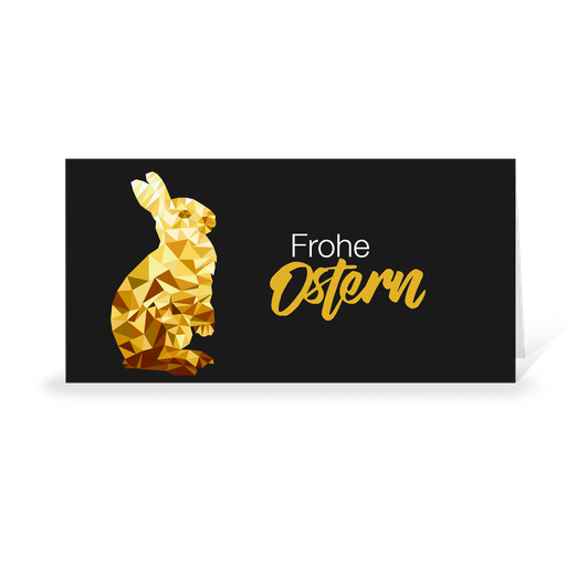 [WP6037] Karte: Prisma Hase (Wir gestalten gratis für Dich)