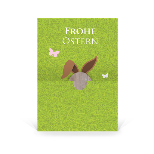 [WP6107] Karte: Lesezeichen Osterhase (Wir gestalten gratis für Dich)