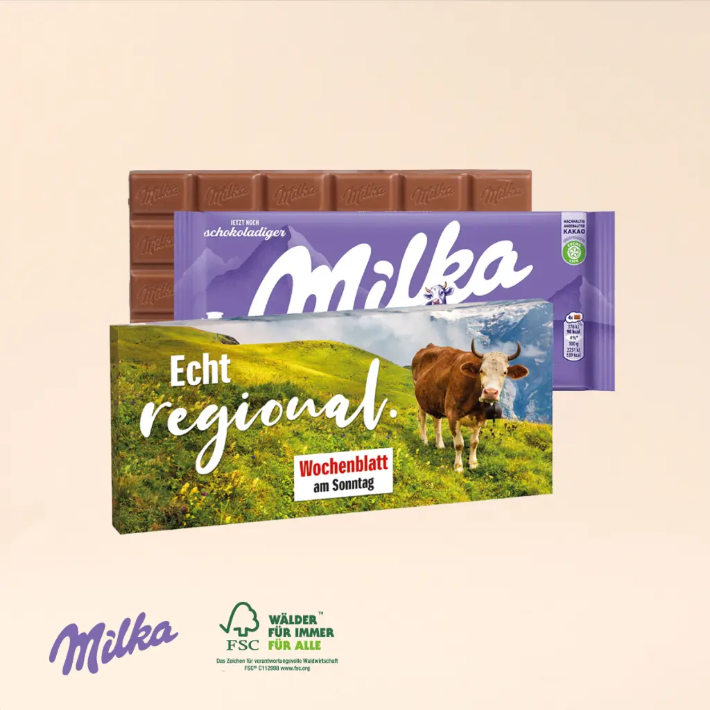 Schokolade von Milka, 100g
