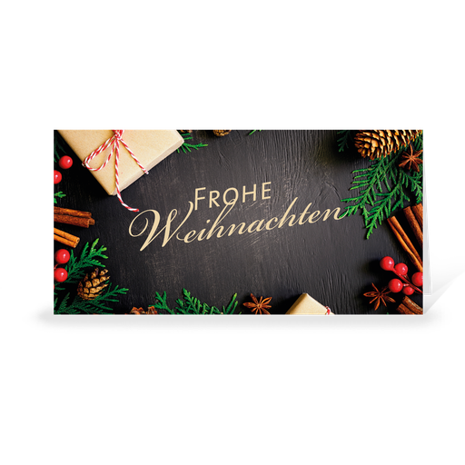 [WP10927] Karte: Festlicher Rahmen (Wir gestalten gratis für Dich)