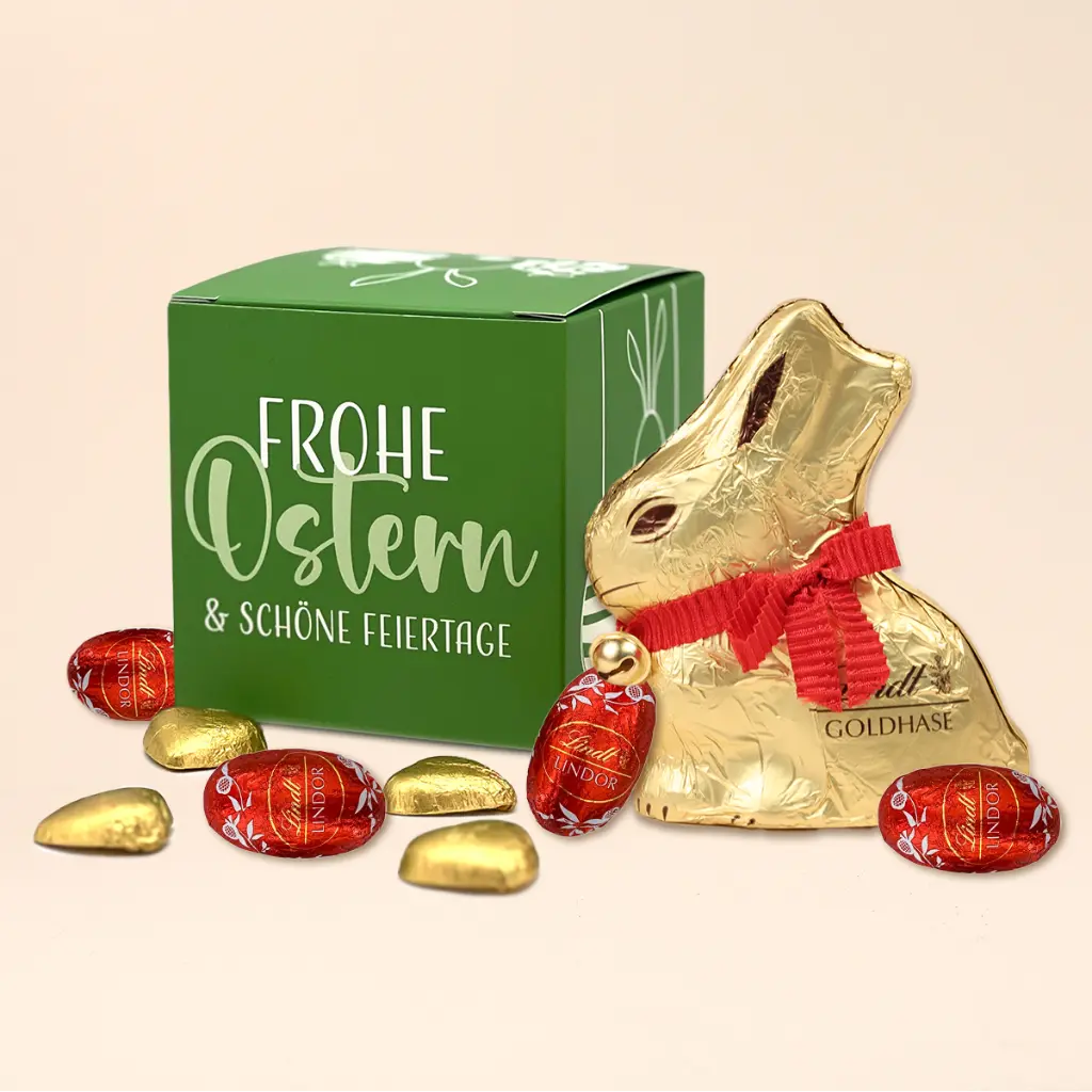 Geschenkbox "Frohe Ostern" - Lindt-Mix