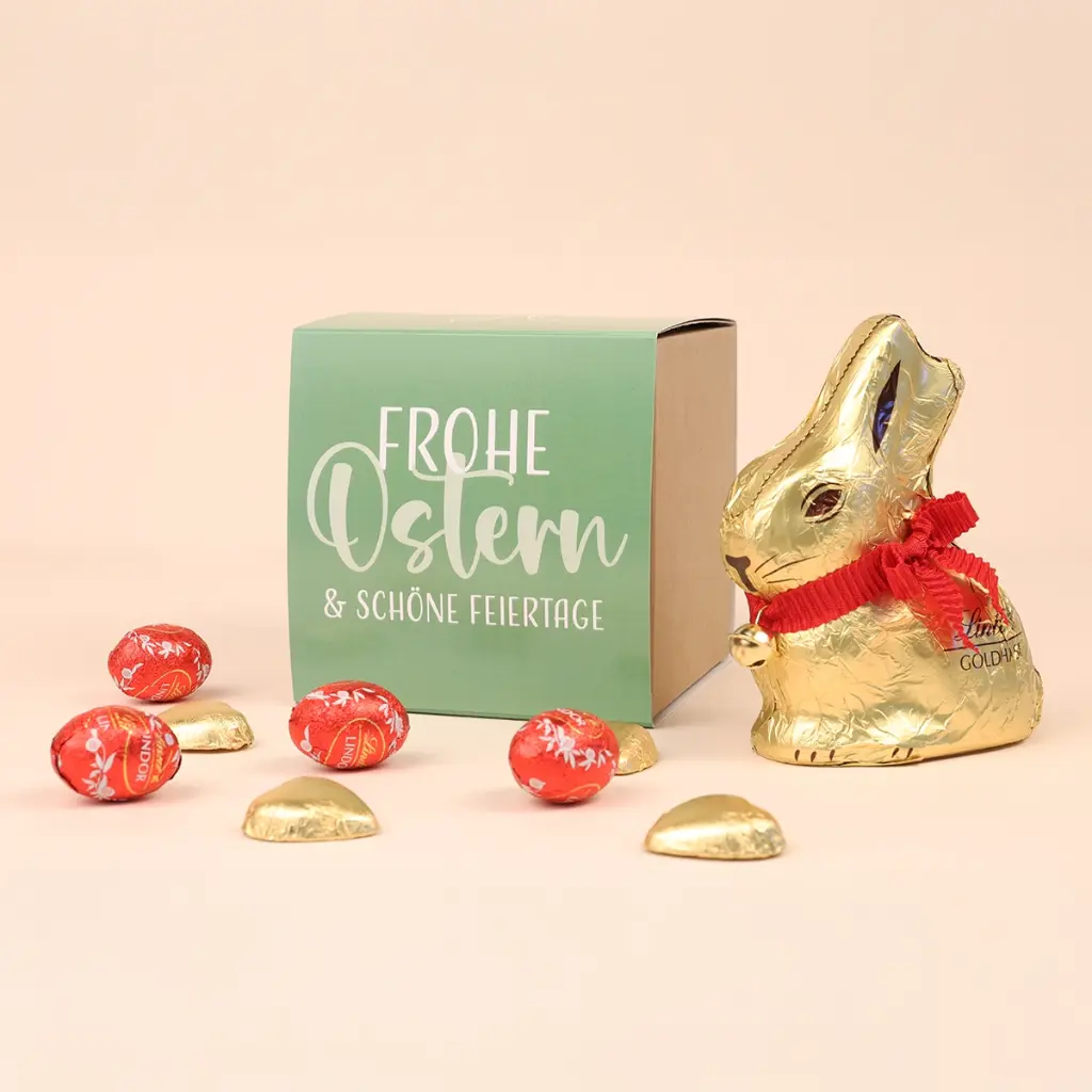 Geschenkbox "Frohe Ostern" - Lindt-Mix
