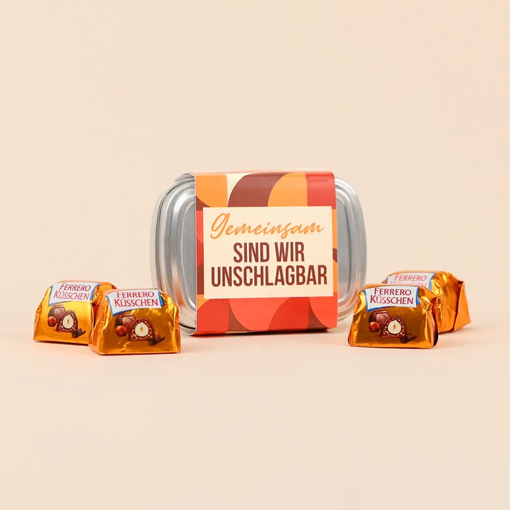 Geschenkdose "Gemeinsam unschlagbar" - Ferrero Küsschen