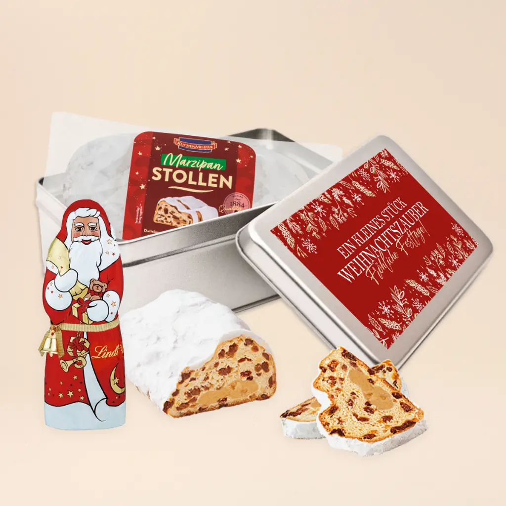 Geschenkdose "Weihnachtszauber" - Christstollen