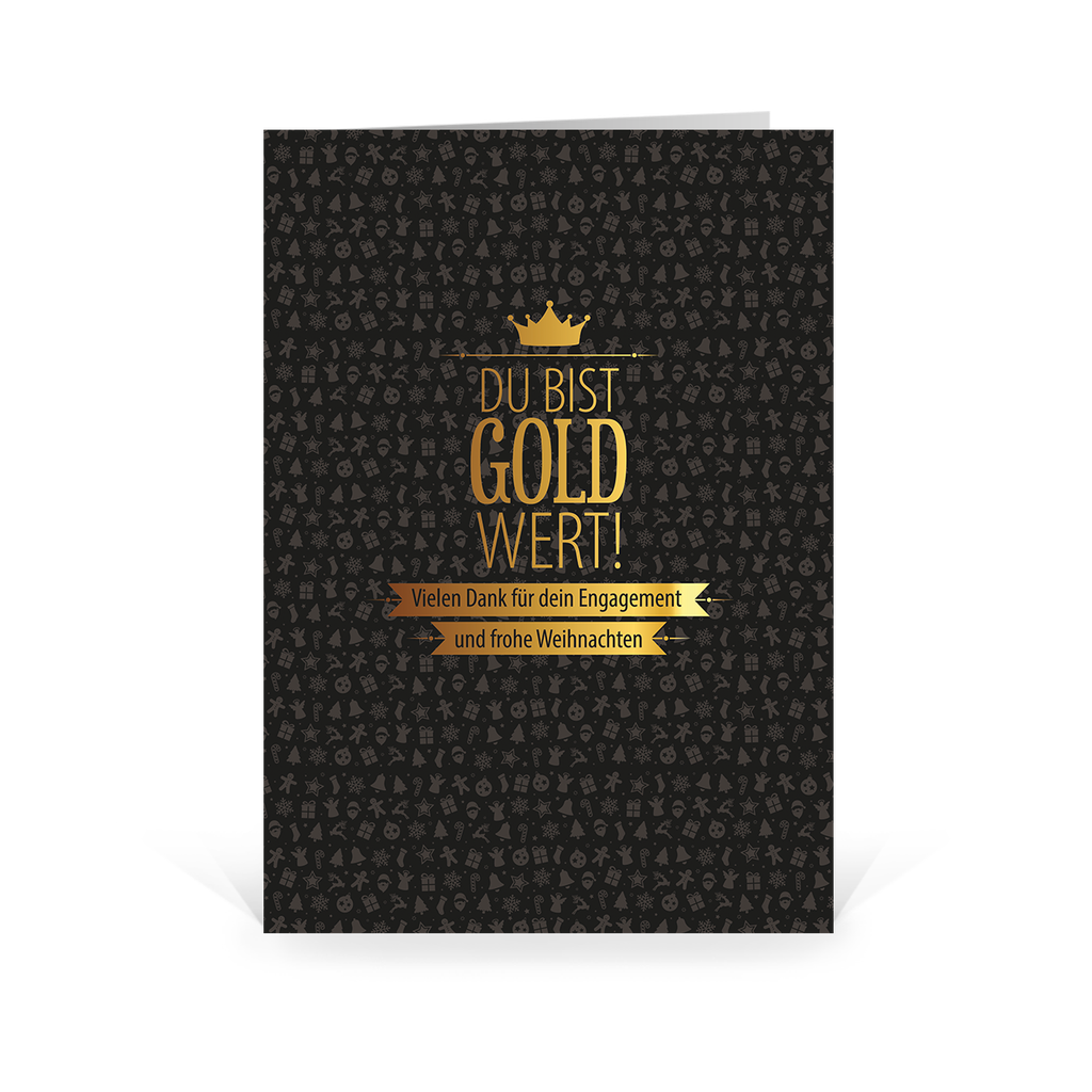 Grußkarte "Du bist Goldwert - Xmas"