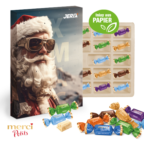 Adventskalender mit Merci Petits, Inlay aus Papierfaser