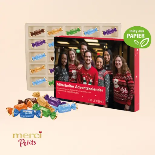 [55405] Adventskalender mit Merci Petits, Inlay aus Papierfaser