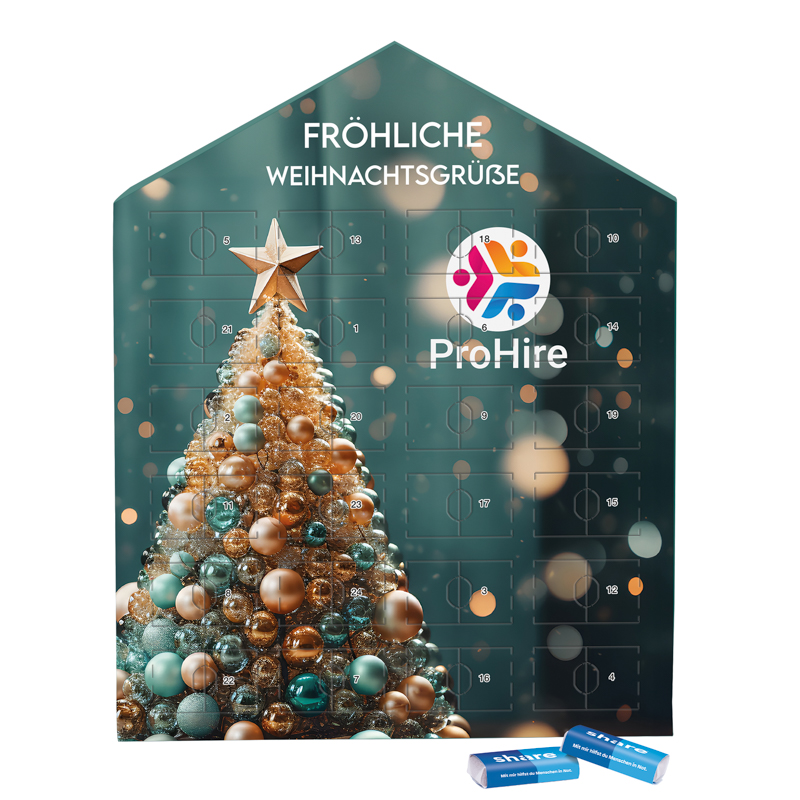 Täfelchen Adventskalender Haus - share Napolitain