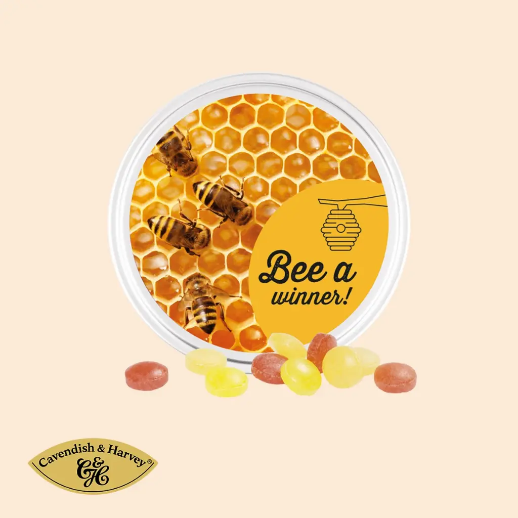 Bonbondose Midi, weiß Micro-Bonbons Frucht Mix