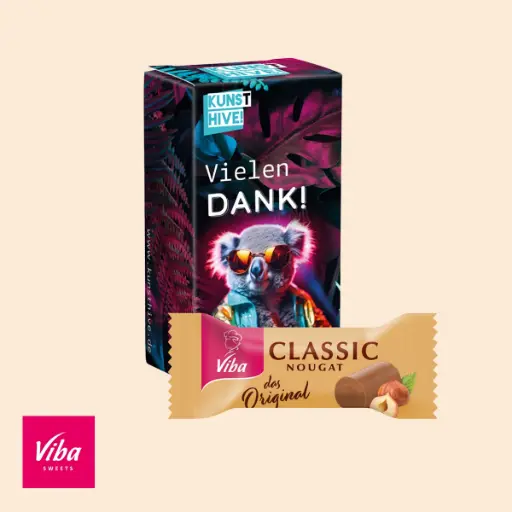 [1276] Werbequader small, Viba Nougat Classic